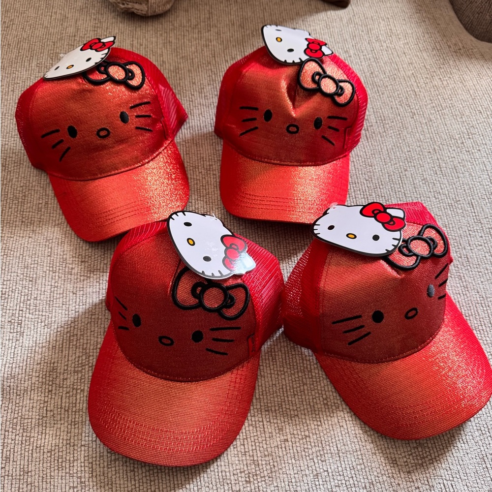 Red Hello Kitty Caps 2 pack